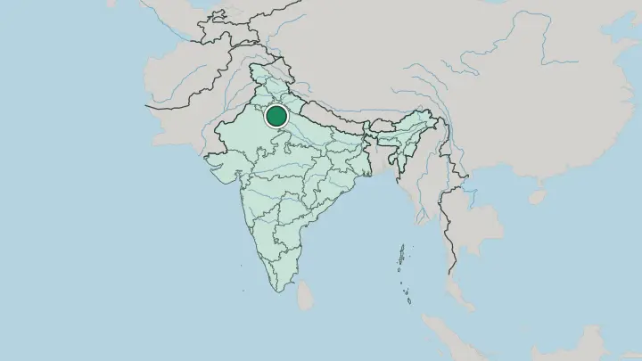 Map of New Delhi in India