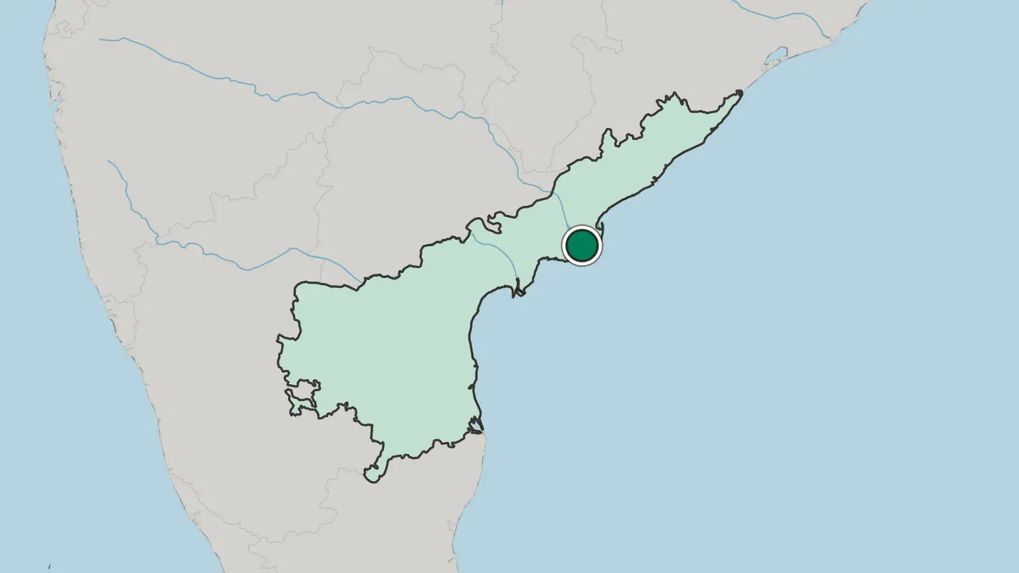 Map of Amalāpuram in India