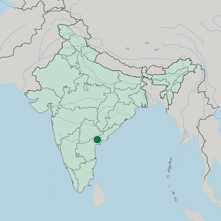 Map showing Amaravati — In India
