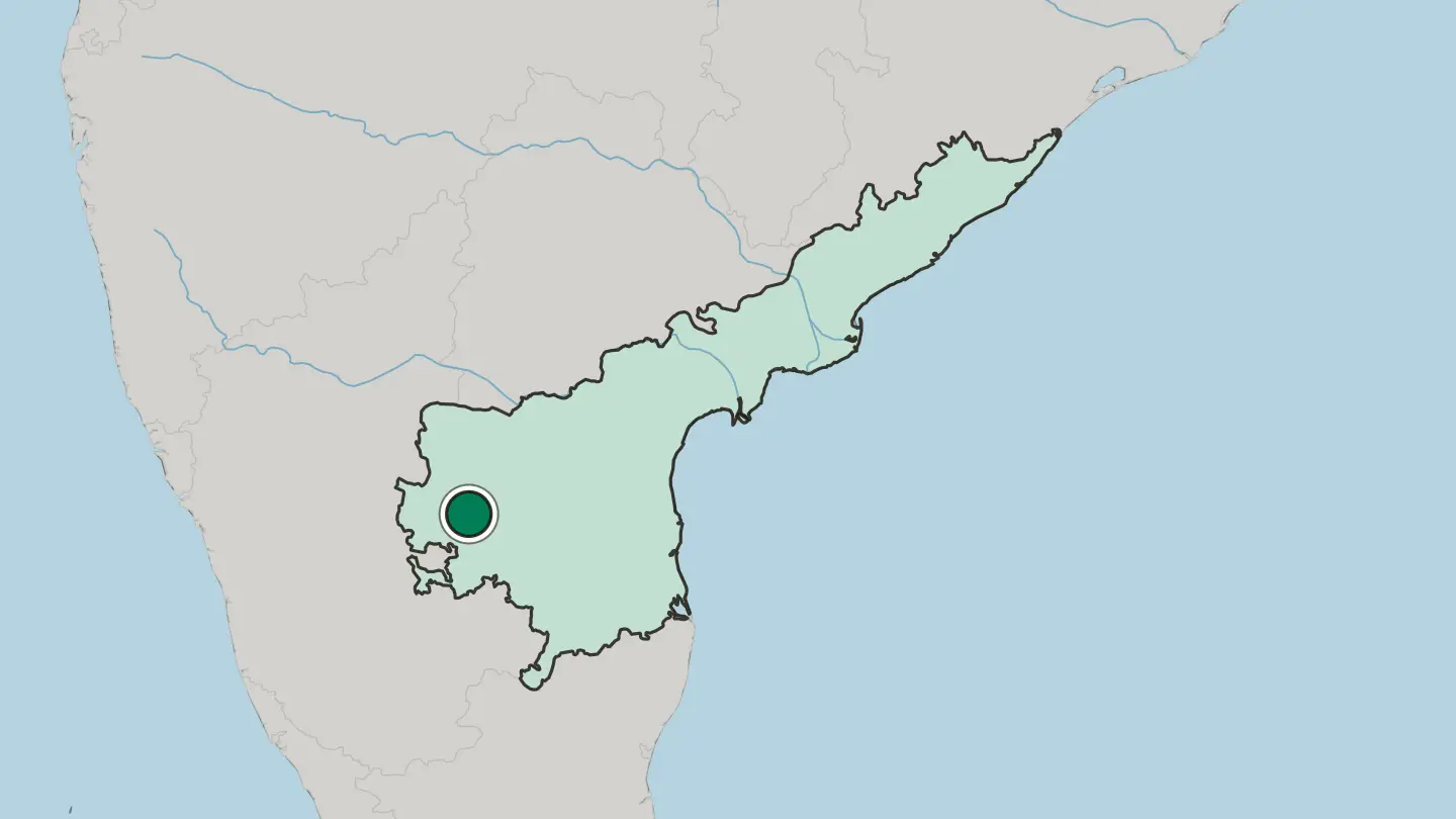 Map of Anantapur in India