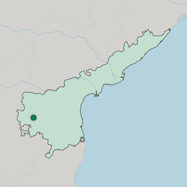 Map showing Anantapur — In State of Andhra Pradesh
