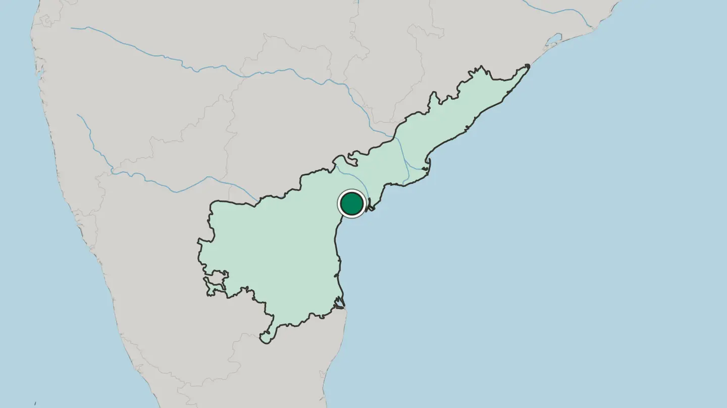 Map of Bāpatla in India