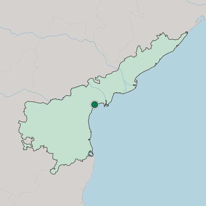 Map showing Chīrāla — In State of Andhra Pradesh