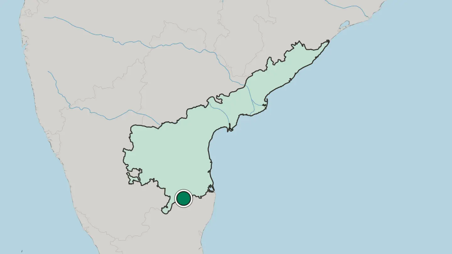 Map of Chittoor in India