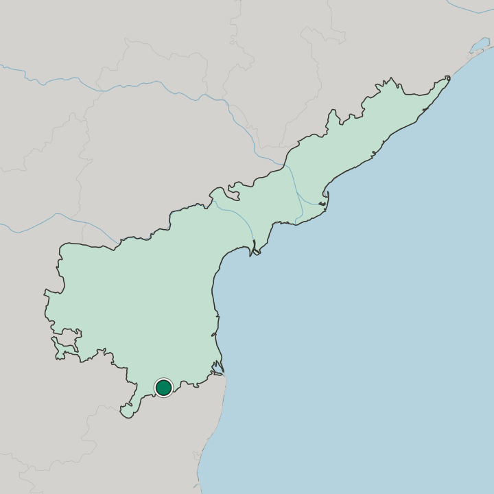 Map showing Chittoor — In State of Andhra Pradesh