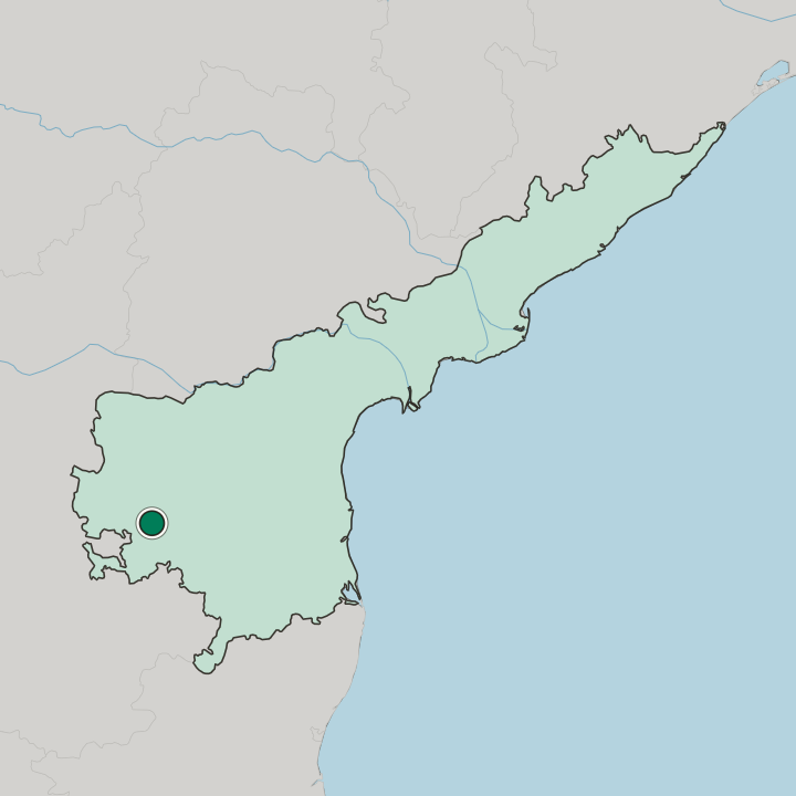 Map showing Dharmavaram — In State of Andhra Pradesh