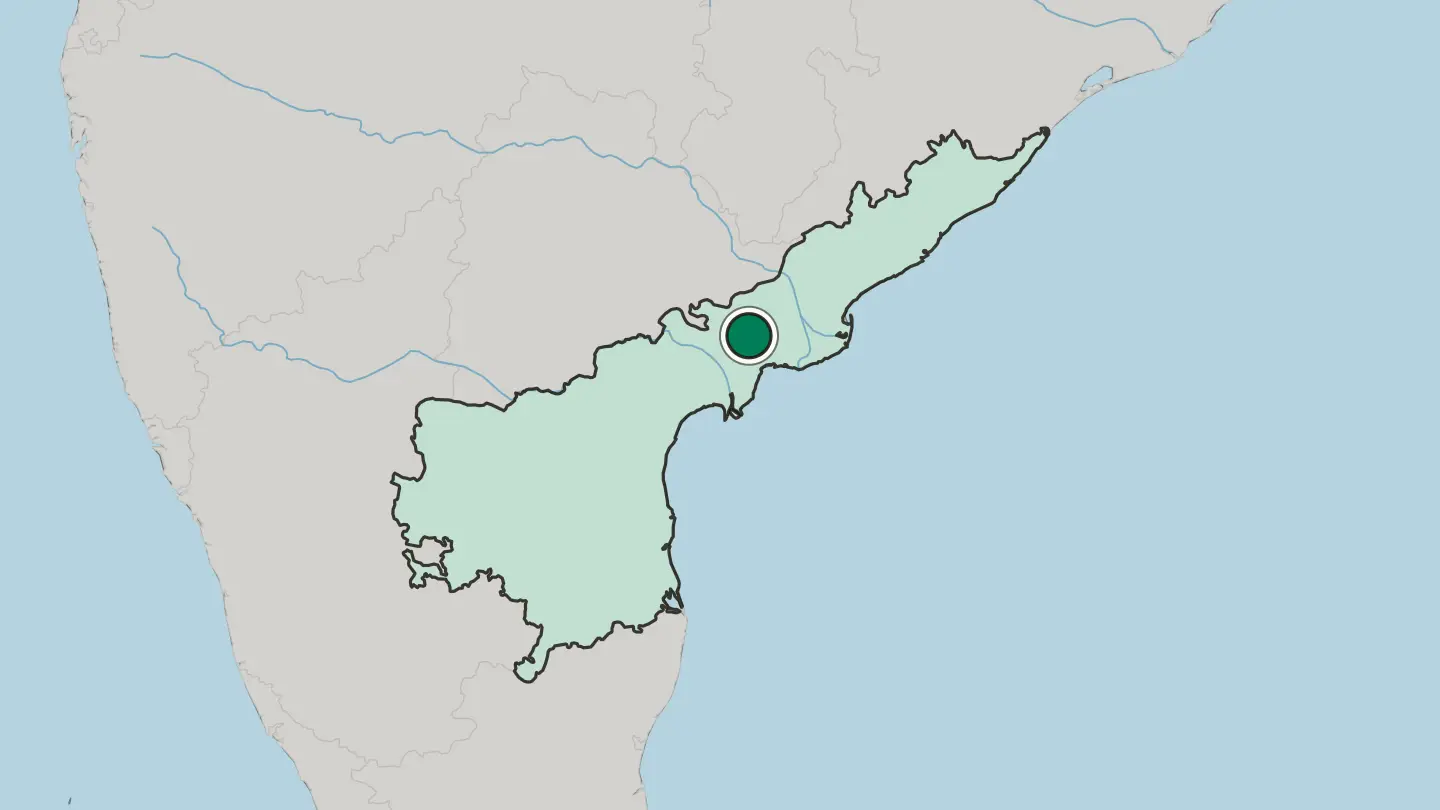 Map of Eluru in India
