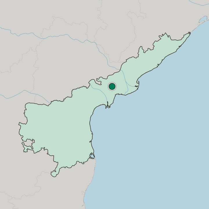 Map showing Eluru — In State of Andhra Pradesh