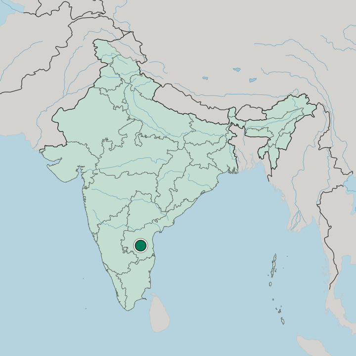 Map showing Kadapa — In India