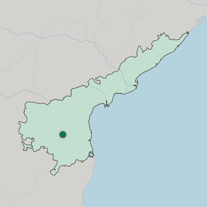 Map showing Kadapa — In State of Andhra Pradesh