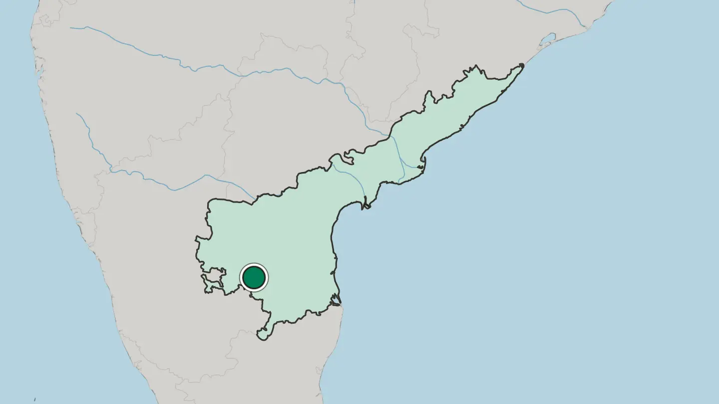 Map of Kadiri in India