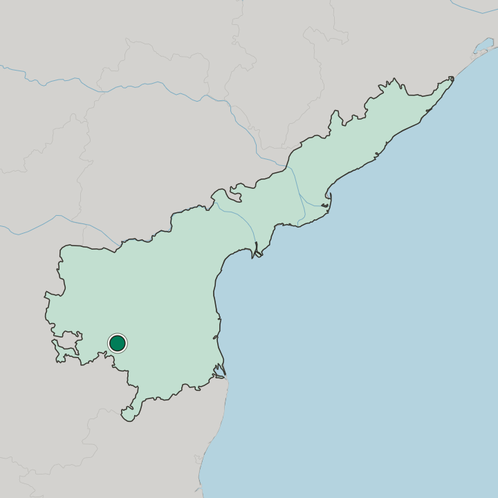 Map showing Kadiri — In State of Andhra Pradesh