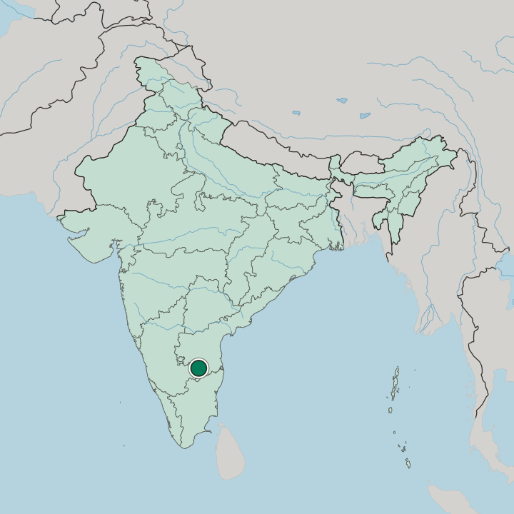 Map showing Madanapalle — In India