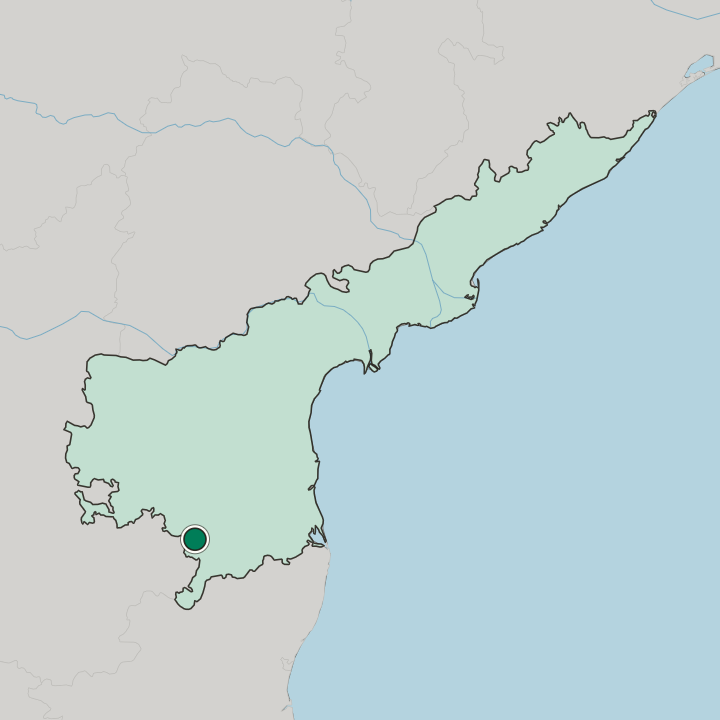 Map showing Madanapalle — In State of Andhra Pradesh