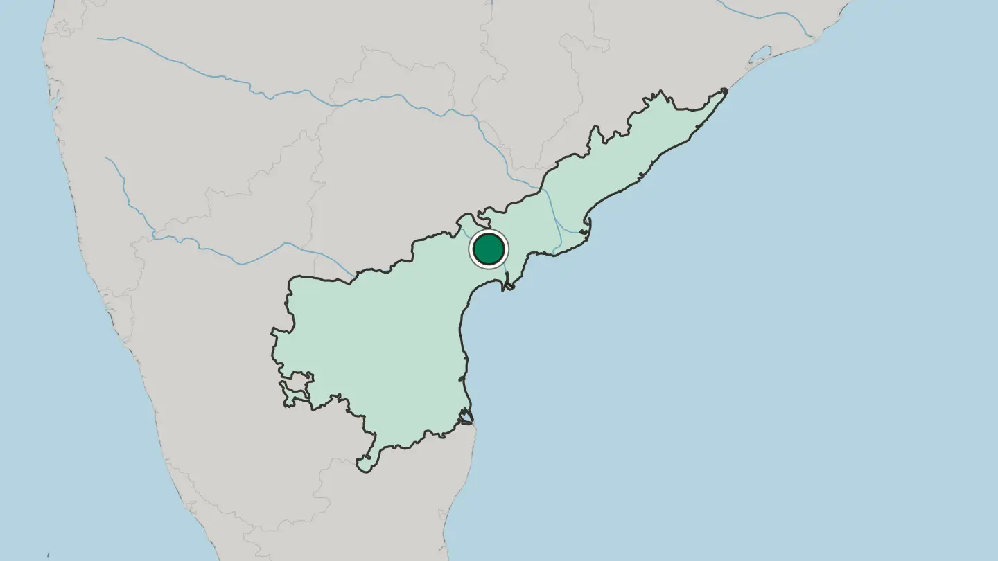 Map of Mangalagiri in India