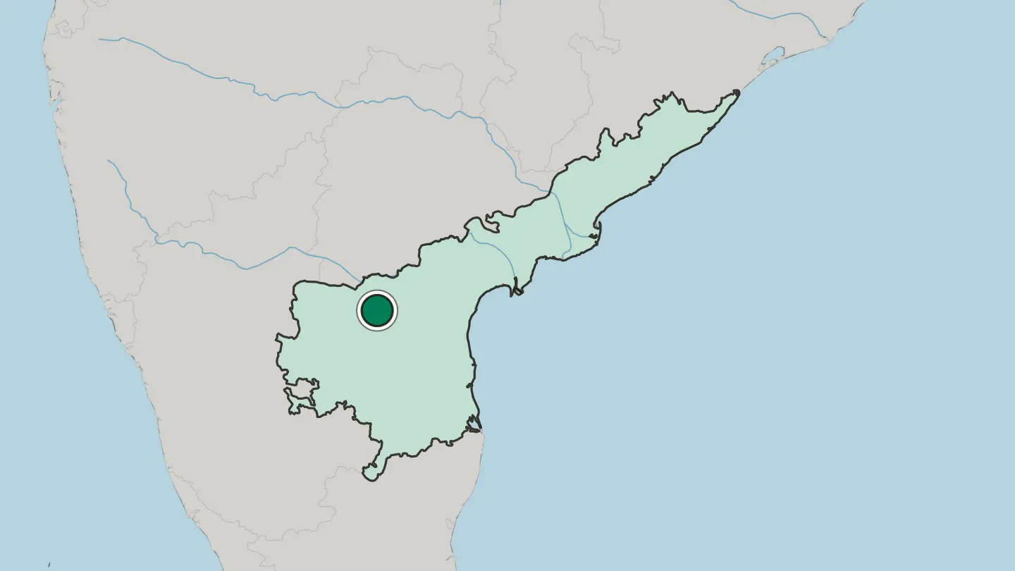 Map of Nandyāl in India