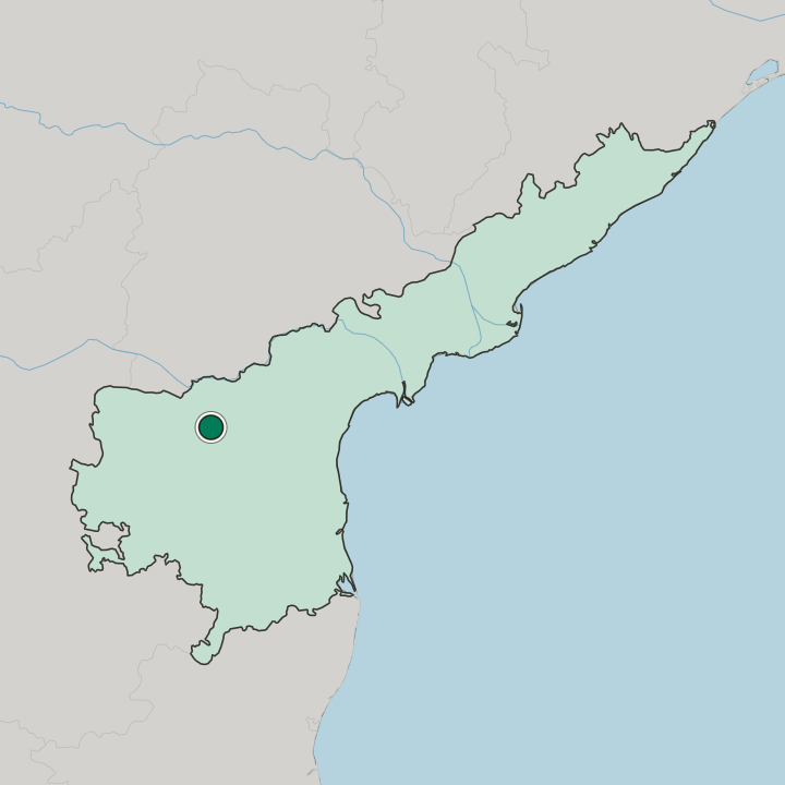 Map showing Nandyāl — In State of Andhra Pradesh