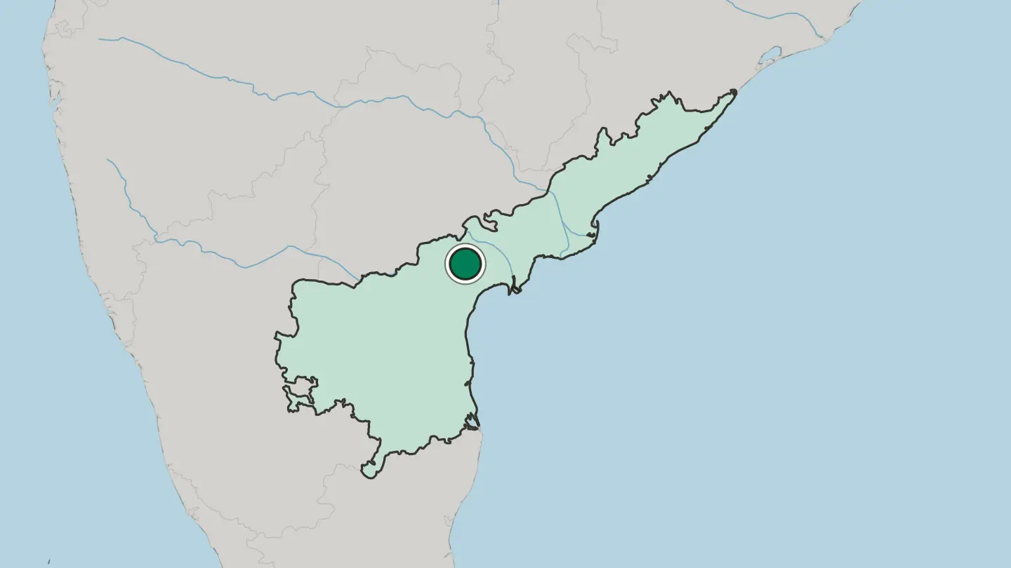 Map of Narasaraopet in India