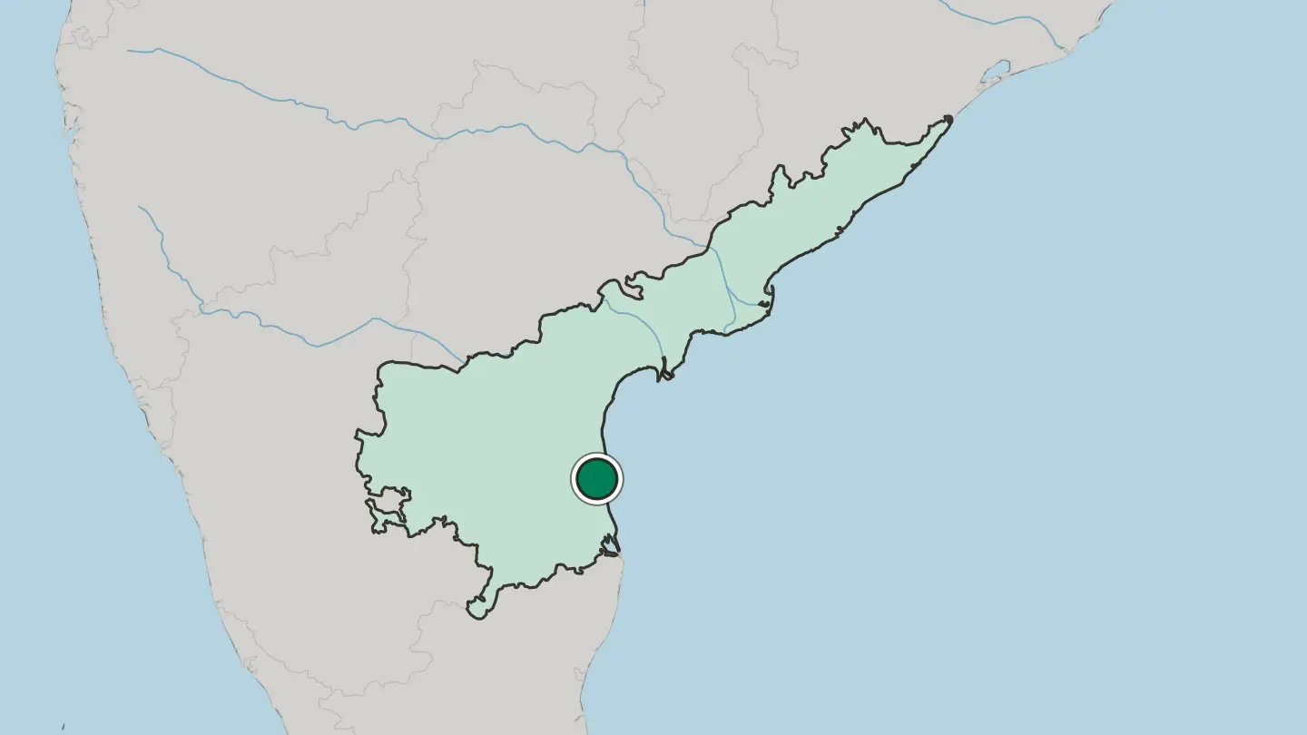 Map of Nellore in India