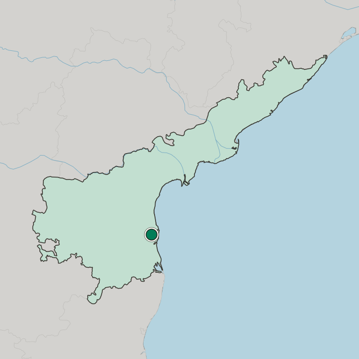 Map showing Nellore — In State of Andhra Pradesh