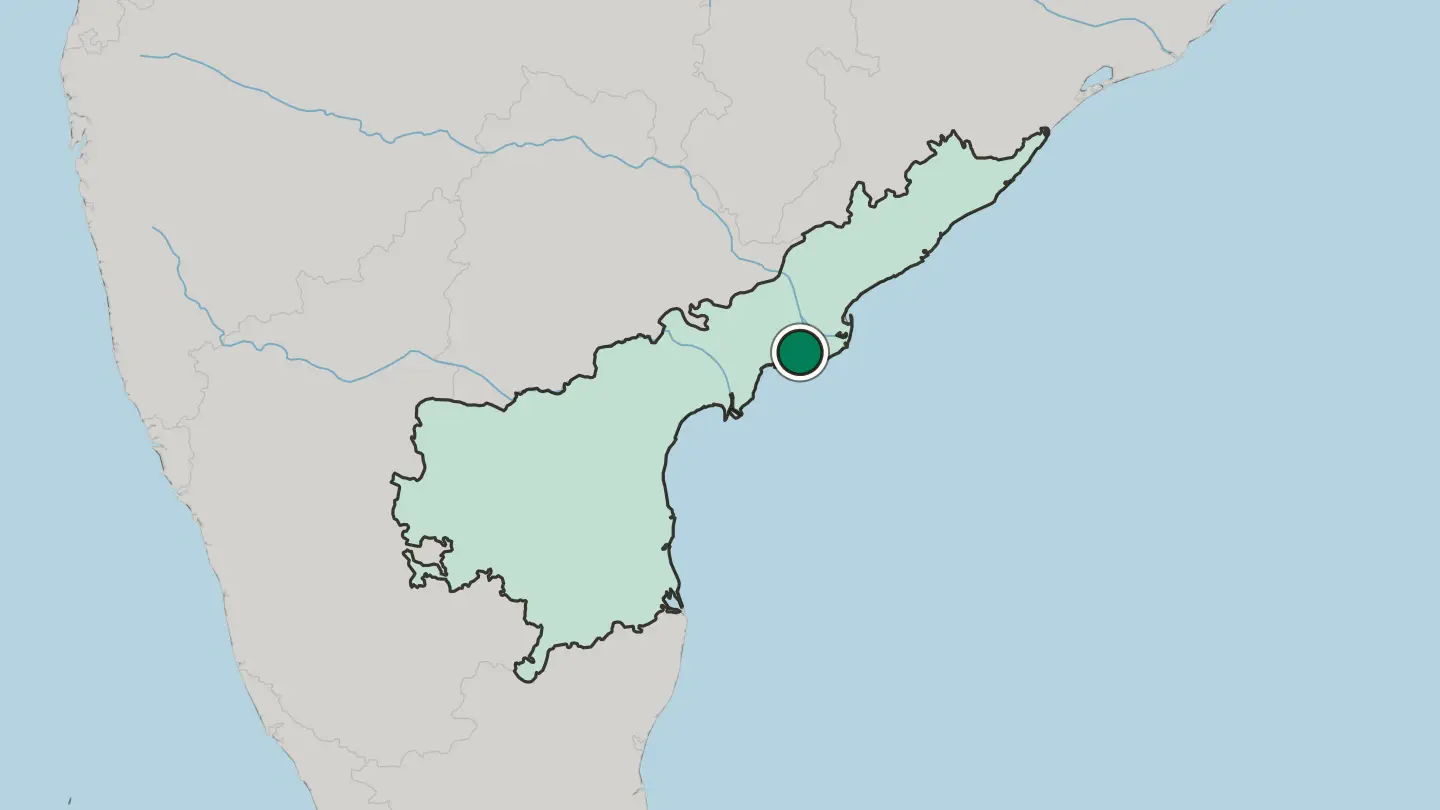 Map of Palakollu in India