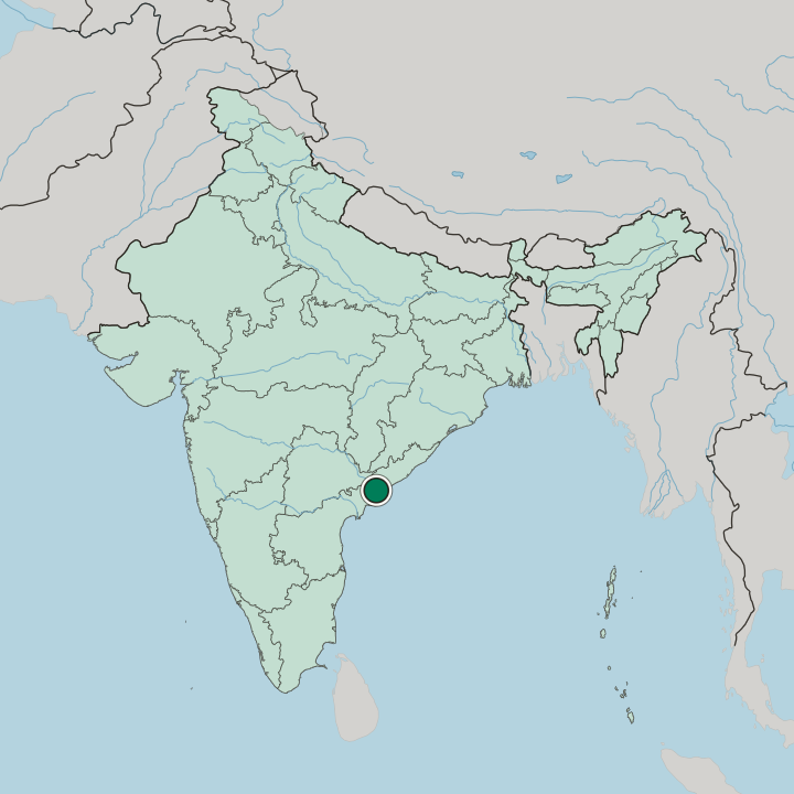Map showing Rajamahendravaram — In India