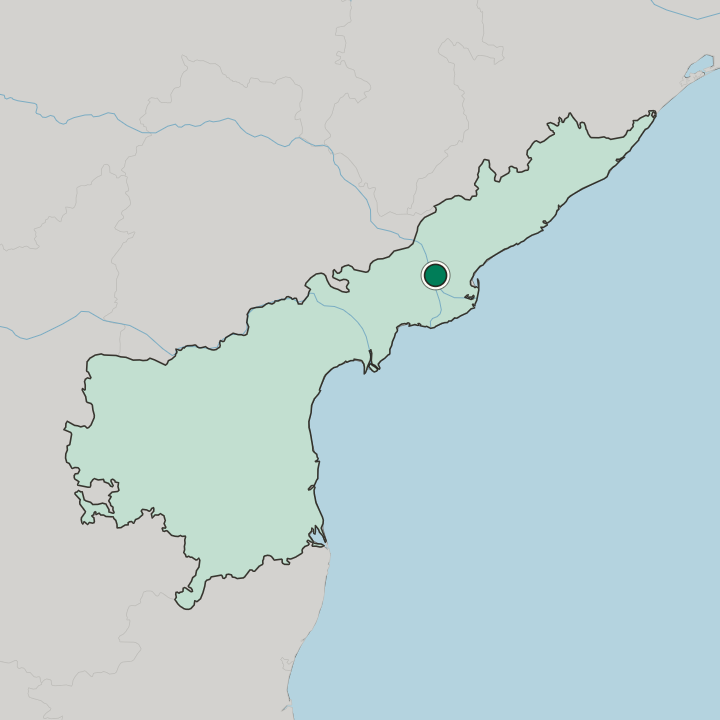 Map showing Rajamahendravaram — In State of Andhra Pradesh