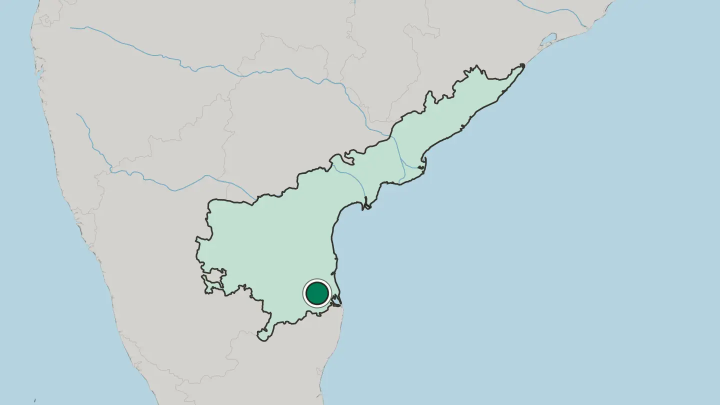 Map of Srikalahasti in India
