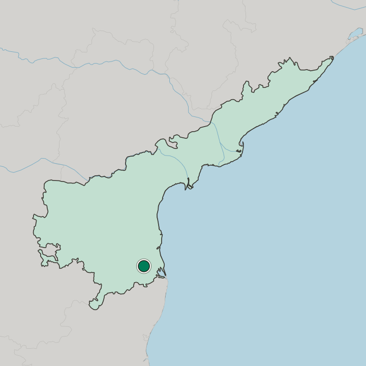 Map showing Srikalahasti — In State of Andhra Pradesh
