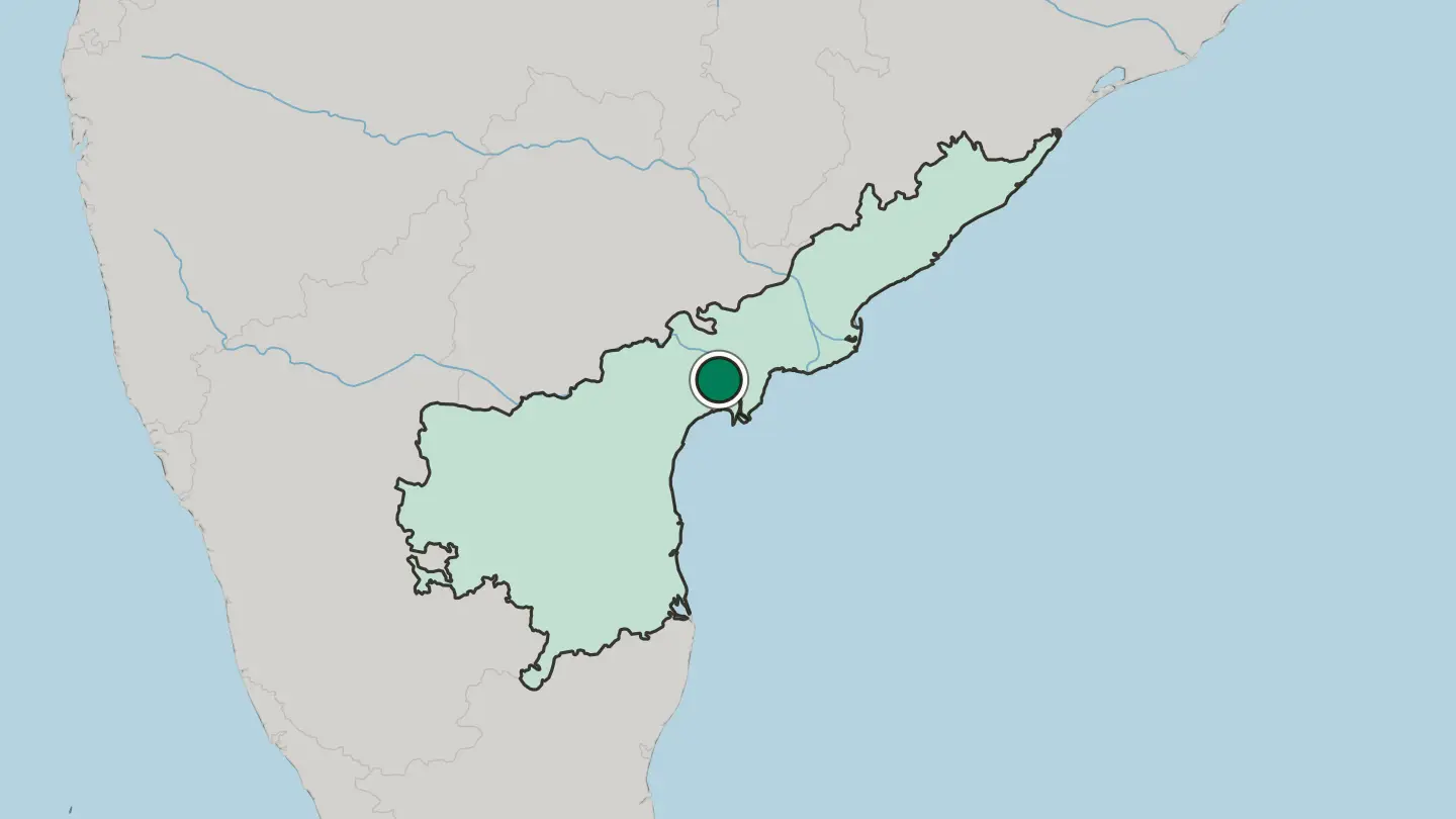 Map of Thenali in India