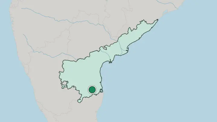 Map of Tirupati in India