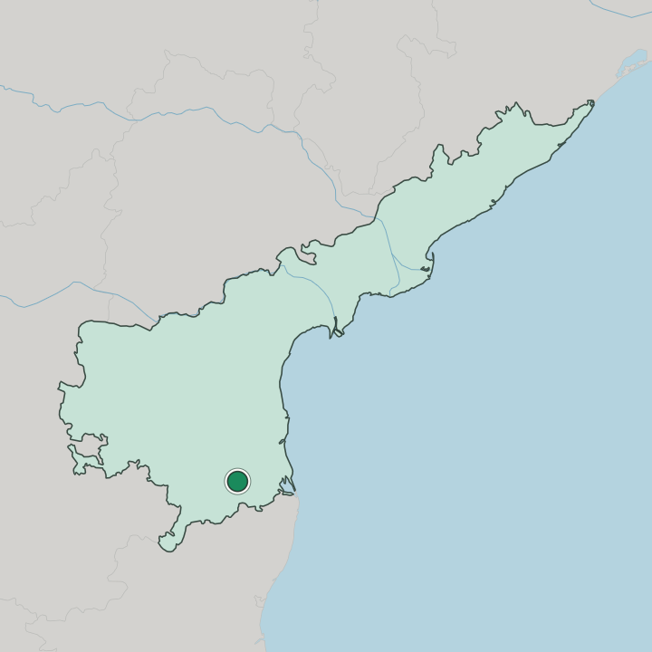 Map showing Tirupati — In State of Andhra Pradesh
