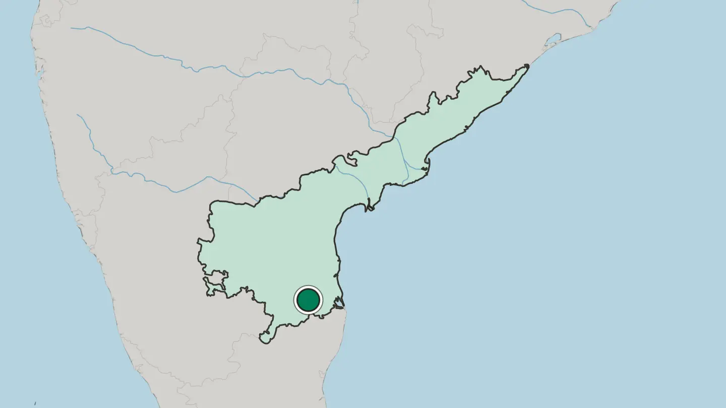 Map of Tirupati in India
