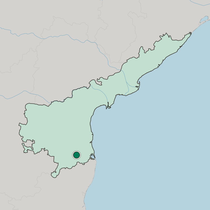 Map showing Tirupati — In State of Andhra Pradesh