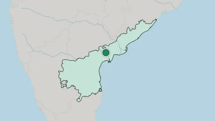 Map of Vijayawada in India