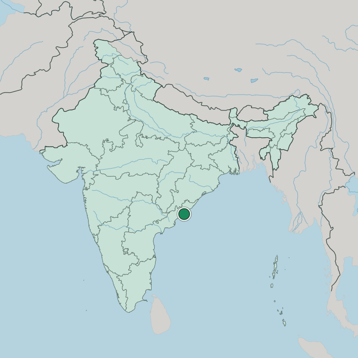 Map showing Visakhapatnam — In India