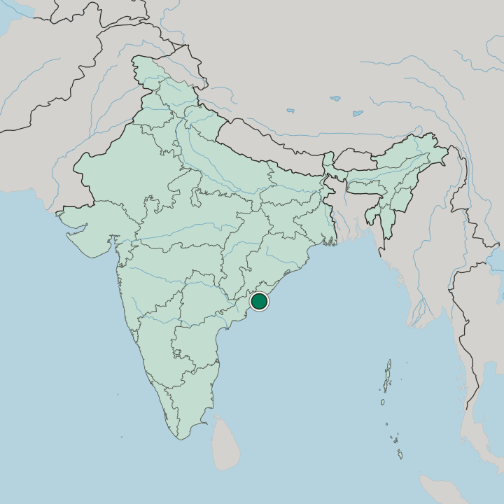 Map showing Visakhapatnam — In India