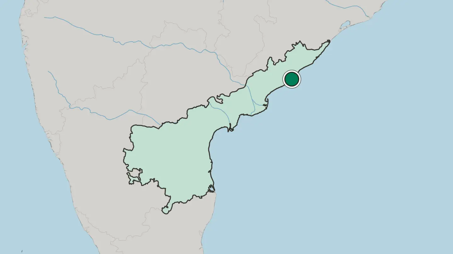 Map of Visakhapatnam in India