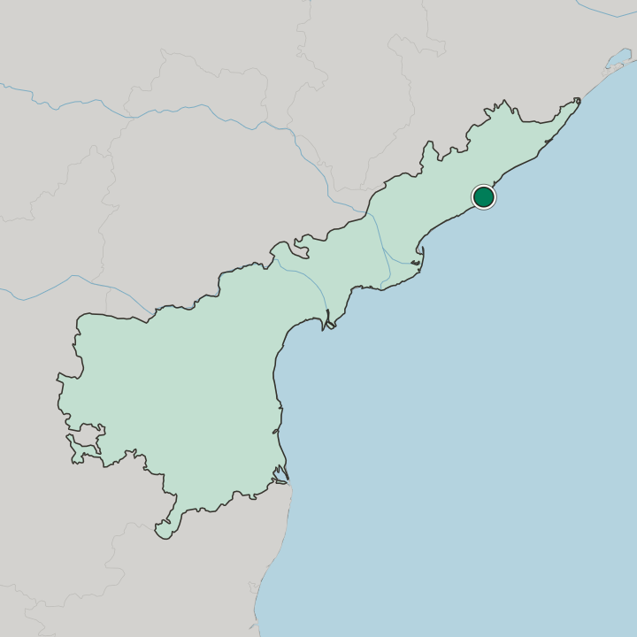 Map showing Visakhapatnam — In State of Andhra Pradesh