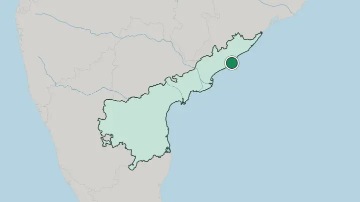 Map of Visakhapatnam in India