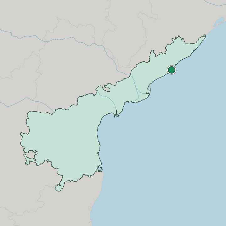 Map showing Visakhapatnam — In State of Andhra Pradesh