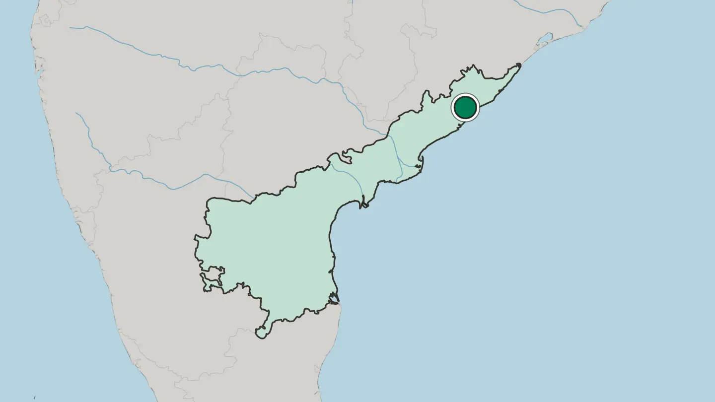 Map of Vizianagaram in India