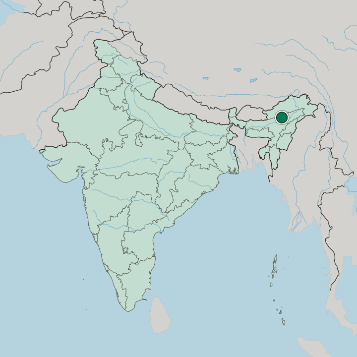 Map showing Itanagar — In India