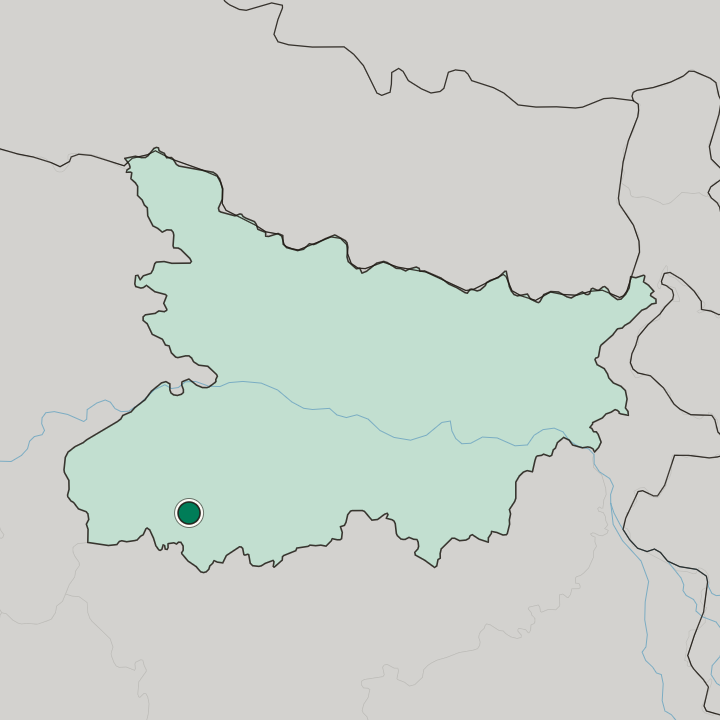 Map showing Aurangābād — In State of Bihar