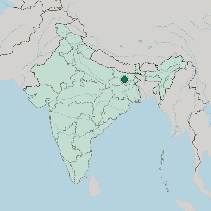 Map showing Begusarai — In India