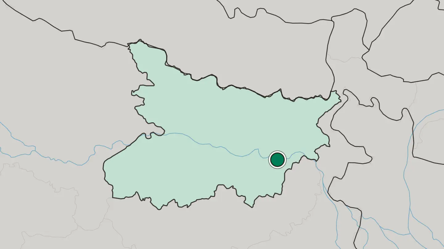 Map of Bhāgalpur in India