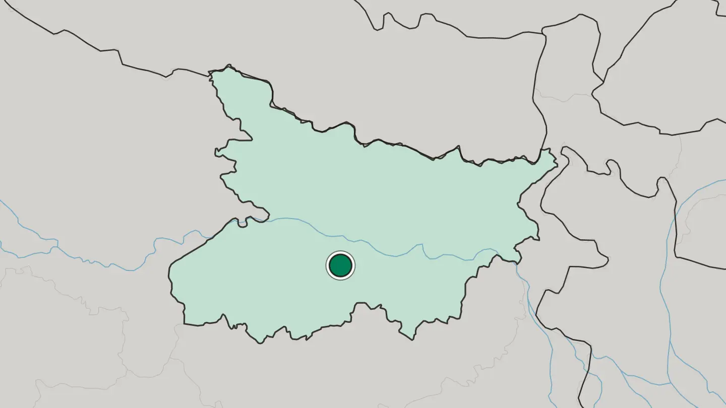 Map of Bihār Sharīf in India