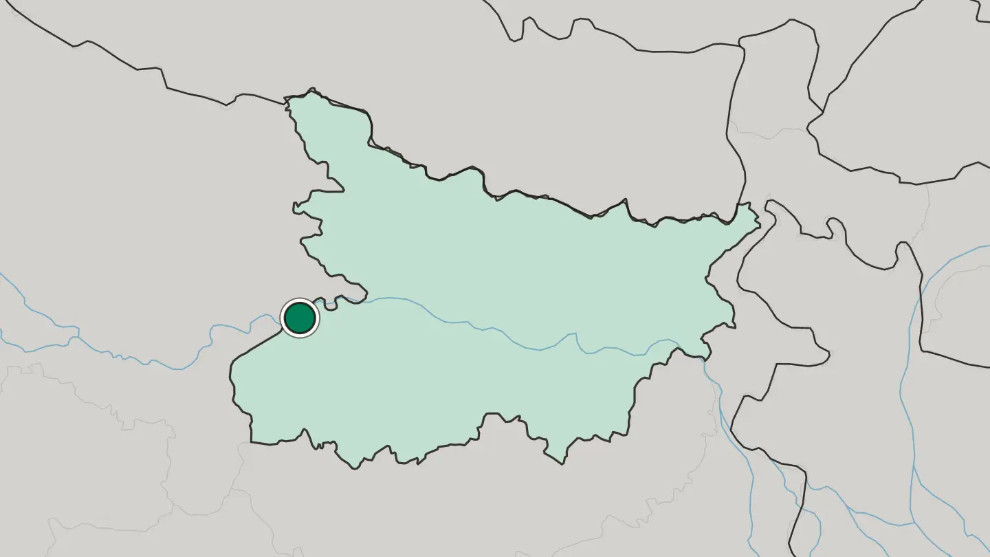 Map of Buxar in India