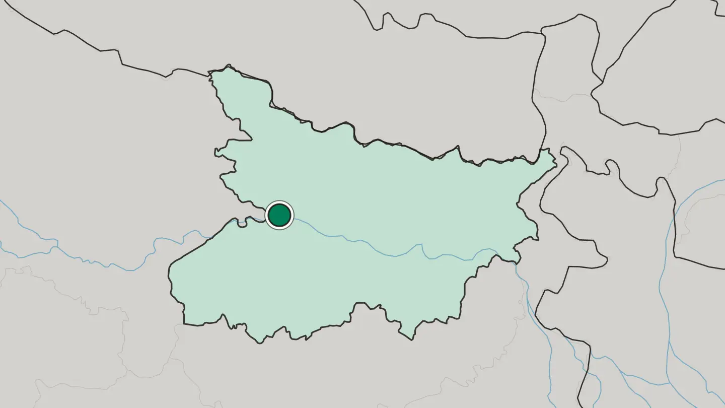 Map of Chāpra in India