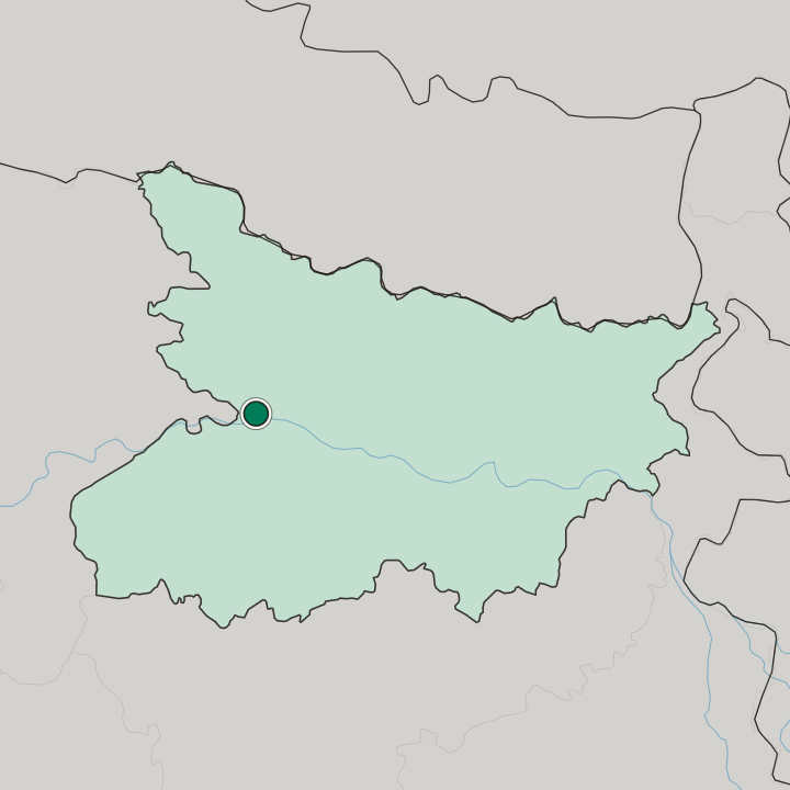 Map showing Chāpra — In State of Bihar